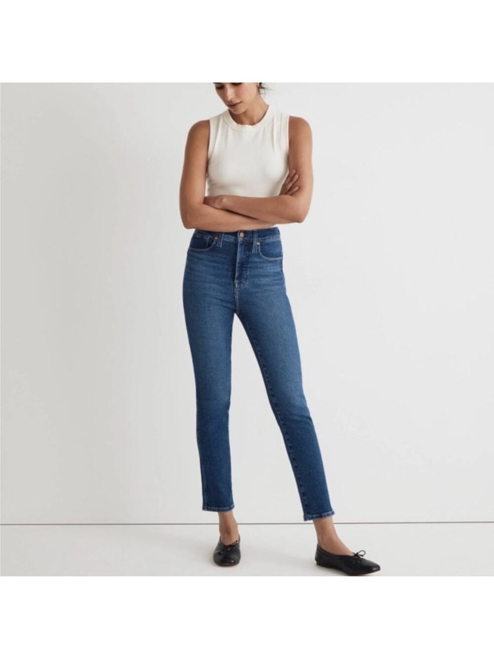 Madewell Stovepipe Jeans - MEDIUM WASH
